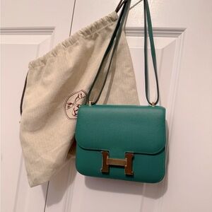Hermes Constance 18 Epsom Vert Jade (Pristine!)